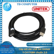 Unitek Y-C417GBK 3m USB extension cable standard 2.0 - Genuine product