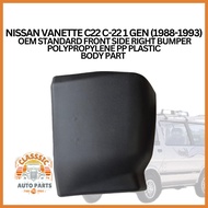 NISSAN VANETTE C22 C-22 1 GEN (1988-1993)  OEM STANDARD FRONT SIDE RIGHT BUMPER POLYPROPYLENE PP PLA