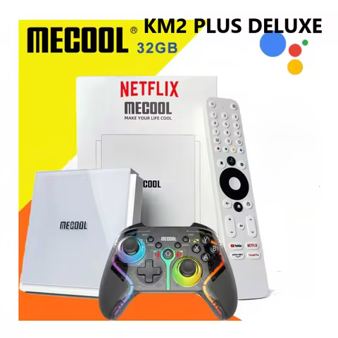 Set Top Box MECOOL KM2 Plus Deluxe+Game Controller Android 11.0 TV Box 4K Amlogic S905X4 4G+32G WIFI