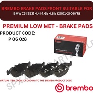 BREMBO GENUINE DISC BRAKE PAD (FRONT) FOR BMW X5 [E53] 4.4i 4.6is 4.8is (2001-2006YR) - ITALY TECH