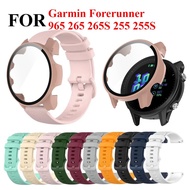 Silicone Watch Band and PC Case Cover For Garmin Forerunner 965 265 265S 255 255S Accessories Quickf