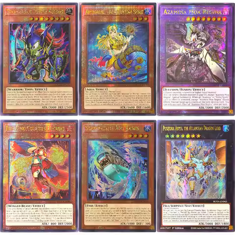 Yu-Gi-Oh QCSCR Game Proxy Anime Cards Fire King Courtier Ulcanix Toon Black Luster Soldier Azamina M