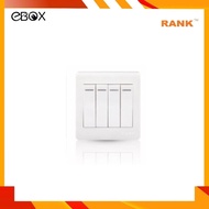 Rank Pesaro 4 Gang 1 Way Switch