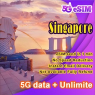 Esim Singapore 5G C.1 to 15 Days 500MB-2GB Unlimited|新加坡旅游上网卡|Instant Email Delivery