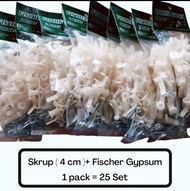 Fisher Gypsum+Screw , Fisher Gipsum+Sekrup skrup , Viser Fiser Gipsum dan skrup set , Nylon Toggle