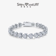 Shipei Jewelry Hot Sale in Europe and America925Silver High Carbon Diamond Full Diamond Bracelet1ct 
