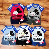 Kids Shirt Set Boy Short Sleeve Shirt + Short Baju Budak Lelaki Baju Kanak Kanak Lelaki (7-18KG)