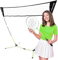 E-Jet Badminton Net, Portable & Instant Setup (Tool Free Assembly) - Backyard Fun, Beach Park Picnic