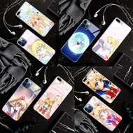 for OPPO A3s A5 A5s A7 AX5s AX7 F5 A73 F7 F9 Pro Tempered glass case T147 Sailor Moon Cute