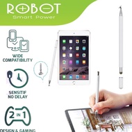 Latest WGIU7 ROBOT RSP01 Universal 2 in 1 Capacitive Stylus Pen for Mobile and Tab H88 Pay on Delive