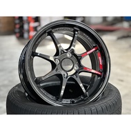 NEW 15X7J AOW CE28 Club Racer Rim (set of 4) Dark Gunmetal 4X100 for City Jazz Vios Yaris Myvi Mazda