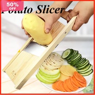 Potato Slicer Vegetable Cutter Chopper Mandoline Carrot Cucumber Slicer Machine Chips Grater Wooden