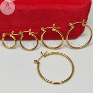 [KGS] US 10K GOLD LOOP EARRINGS 10K US FANCY GOLD HYPOALLERGENIC LOOP EARRINGS