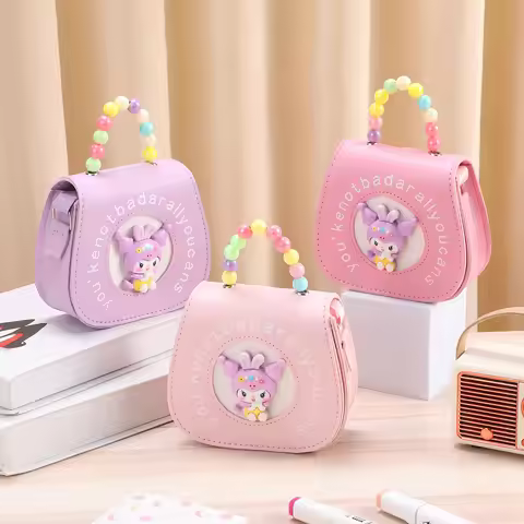 Latest models, Kuromi, mini messenger bag, coin wallet, fashion bag, casual bag, cute mini bag, holi