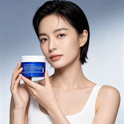 Blue Copper Peptide Cream Bakuchiol Antioxidant Firm Skin Elasticity Enhancement Shrink Pores Moistu