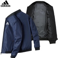 Hot Sale Adidas Men Bomber Jackets Outdoor Sport Windproof Stand Collar Jacket Motorcycle Jaket Lelaki