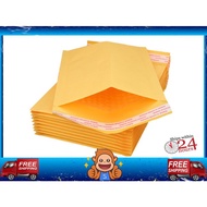 10pcs Postal Bubble Wrap Envelope Mail Bag Yellow Double Kraft Paper