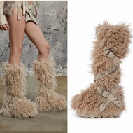 Hot Girl Thick-Soled Snow Boots Y2K Inner Heightening Fur Boots