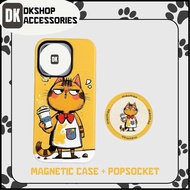 Magnetic Phone Case & Cute Cat Popsocket, Shockproof, Full Protection | DKshop