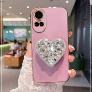 Case OPPO Reno 10 5G OPPO Reno 10 Pro 5G OPPO Reno 10 Pro Plus Water Diamond Love Bracket