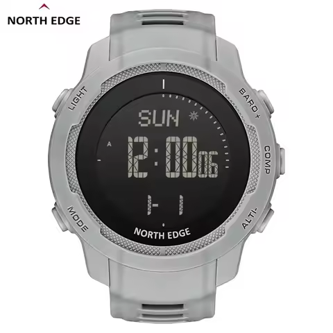 NORTH EDGE VERTICO Mens Watch Grey 48MM Glass Fiber Case Compass Altimeter Chronograph Waterproof 50