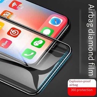 (🔥Airbag cover🔥)for New iPhone 12 Pro Max iPhone 12 Mini iPhone SE2 2020 iPhone 11 Pro Max XR 7 8P iPhone 10 XS MAX Anti-Purple Blue Ray Full Cover Tempered Glass iPhone Matte Screen Protectors Frosted Blue Ray