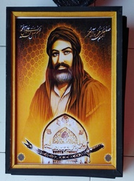 poster Sayidina Umar bin Khattab plus bingkai ukuran 53×35