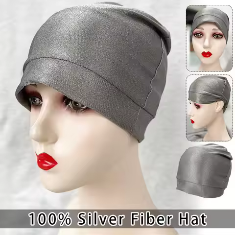 Anti Radiation Cap Silver Fiber WIFI 5G Electromagnetic Wave Rfid Shielding EMF Protection Hat Unise