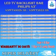 43PFT4002S/98 / 43PFT5853/68 PHILIPS 43“ inch LED TV BACKLIGHT / LAMPU TV  43PFT4002 43PFT5853