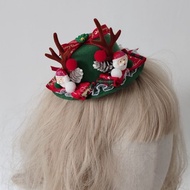 Christmas Bell Headdress Small Top Hat Hair Accessories Christmas Atmosphere Elk Antlers Cute Hairpi