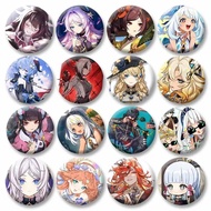 Anime Game Figure Nahida Cyno Hutao Venti Badge Cartoon Cosplay Button Pins Tinplate Round Brooch on