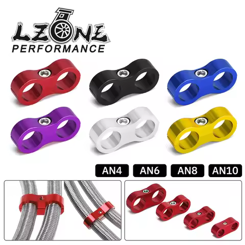 1PC Universal AN4 AN6 AN8 AN10 AN12 Billet Oil Fuel Water Hose Tube Seprator Divider Clamp aluminum