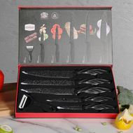 WMEDIA Pisau Set Diamond 6pcs / Premium Diamond Knife Set / Knife Set 6 in 1