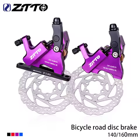 ZTTO Gravel Road Bike Disc Brake Hydraulic Flat Mount CX Rotor Brake Caliper CNC Bicycle Mechanical 