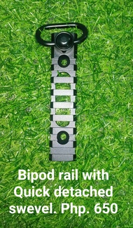 bipod rail with quick release swevel