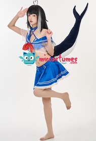 Womens Shylily Cosplay Costume Sailor Top And Skirt Set With Tail For Halloween Cosplay Costume