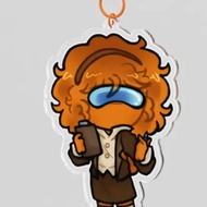 Among us show—Orange acrylic keychain