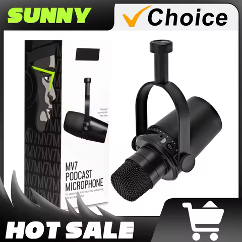 USB Podcast All Metal USB/XLR Dynamic Microphone MIC MV7 Microphone for Podcasting Recording Live St