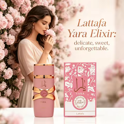 Lattafa Yara Elixir – Fruity, Sweet, Gourmand, Amber – Eau de Parfum Spray Long-Lasting Fragrance fo