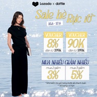 DOTTIE - Quần dài ống suông xếp ly - Đen - Q0387