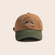 Hàn Quốc Trẻ Em khối màu Mũ bóng chày Retro Hợp Thời Trang che nắng mũ thú mỏ vịt 2-7year Cậu Bé Cô