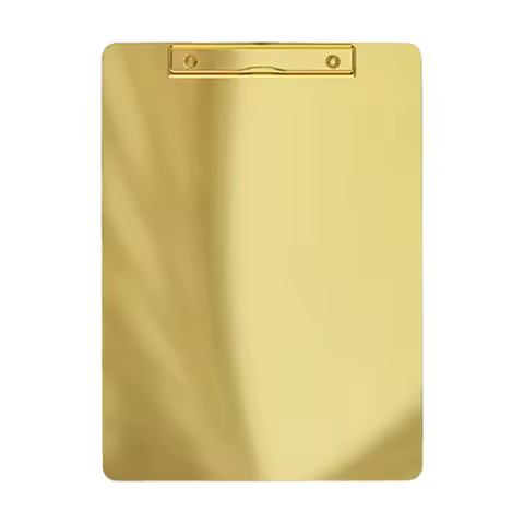 Stainless Steel A4/A5 File Folder Gold/Silver Hard Writing Clipboard Multifunction Writing Pad Resta