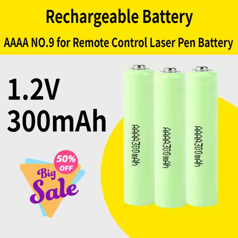 AAAA 1.2V 300mAh Button Top Rechargeable Battery NO.9 Rechargeable Batteries for Remote Control Lase