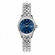 Longines Women's Watch Army Flag Series Blue Disc Calendar Watch Steel Band Mechanical Watch L4.374.4.92.6