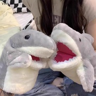 [Very] 22cm Cute Little Shark Hand Puppet Gloves Plush Toys Animal Hand Puppet Shark Arm Open Mouth 