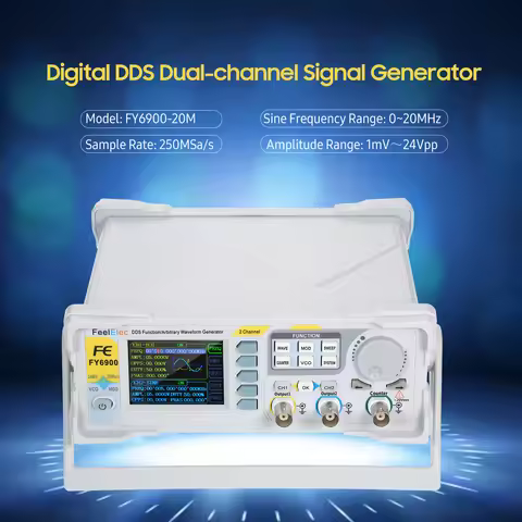 FY6900-100M Digital DDS Dual-channel Signal Generator Arbitrary Waveform Generator Pulse Signal Sour