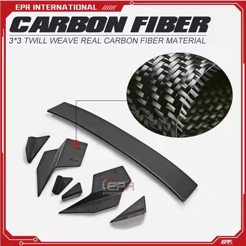 Exterior Kits Matte Carbon Fiber Trunk Spoiler For 17 Onwards Civic Type R FK8 M Rear Wing