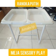 PUTIH Amahrip White Frame sensory play Table Children sensory play Table