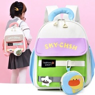 Children Schoolbags Girls Cartoon Backpacks Cute Kindergarten Backpacks Boys Burden-Reducing Ridge P