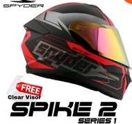 SPYDER Spike 2 Series 1 Single Visor Helmet + Free Extra Clear Visor